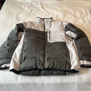 KJUS white and gray men’s ski jacket